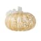Glitzhome® Amber Dots Fall Pumpkin Glass Tabletop Accent